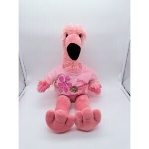 Build A Bear Workshop Plush Pink Flamingo Bird Stuffed Toy 18” With T-shirt